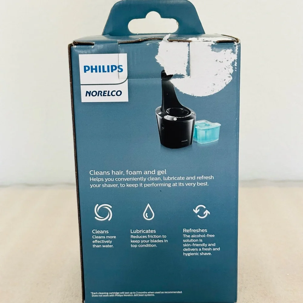 🪒 Philips 🪒 Norelco Cleaning C.artridge for SmartClean System, 2 Count, JC302